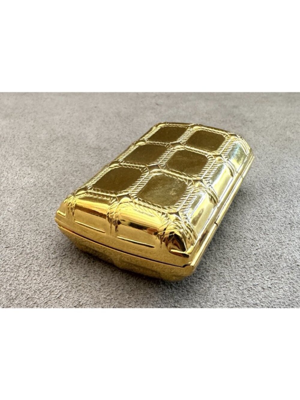 JUDITH LEIBER Suitcase Design TRINKET BOX Vanity Container Goldtone 2.25" Vintag - Picture 4 of 6